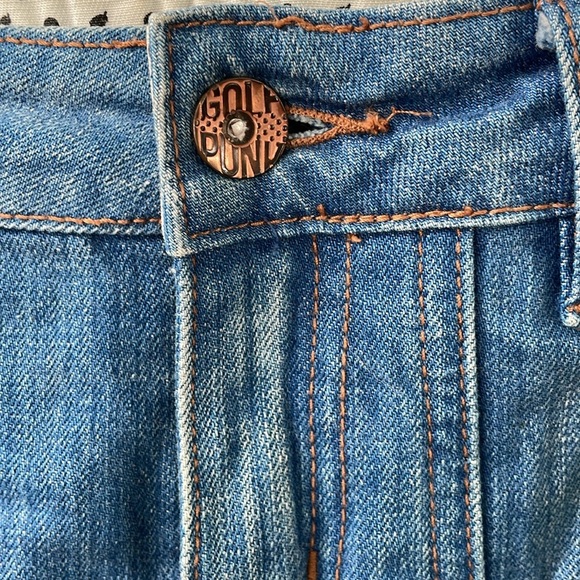 Golf Punk mini Denim Jean Skirt Blue Faded Pockets 6 - Picture 2 of 6